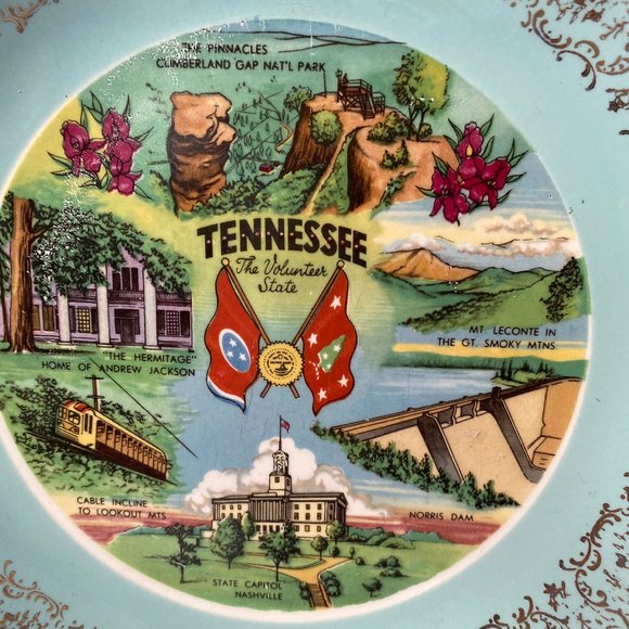 Vintage Tennessee Souvenir State Plate - Picture 6 of 11